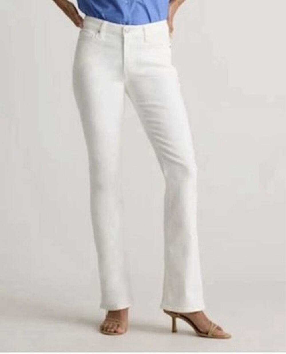 Quince Jeans Womens Size 28 Cloud White Luna Stretch Flare Denim Pants Classic
